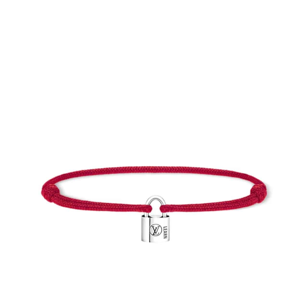 L0vis Vvtt0n Silver Lockit Bracelet Red Qa5078