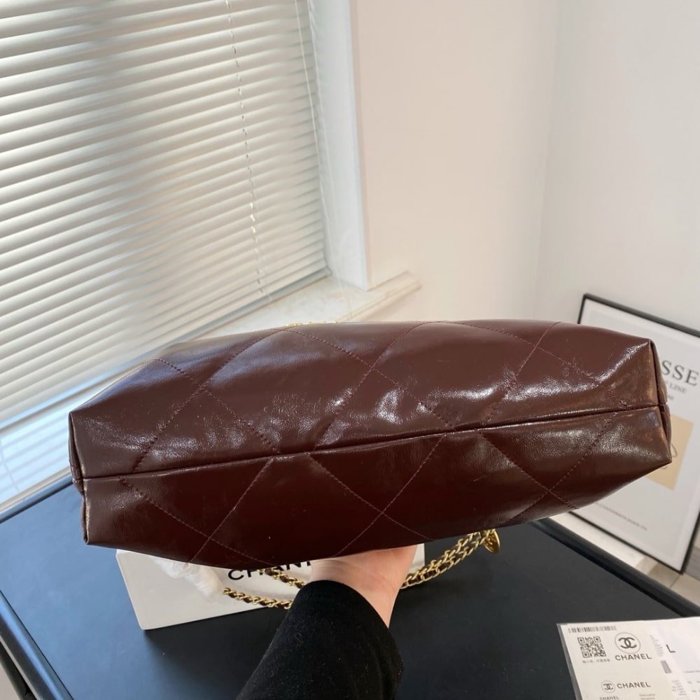 Ch**el 22 Large Handbag Dark Brown 42Cm As3261 B19059 U1115