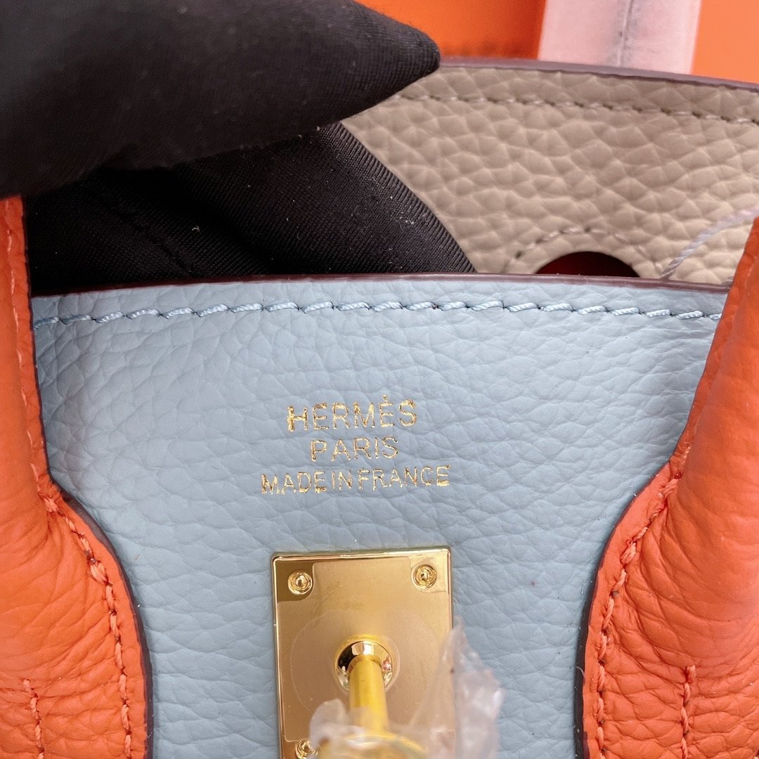 H**me5 Birkin Mini Gold Hardware Epsom Multicolor 20Cm