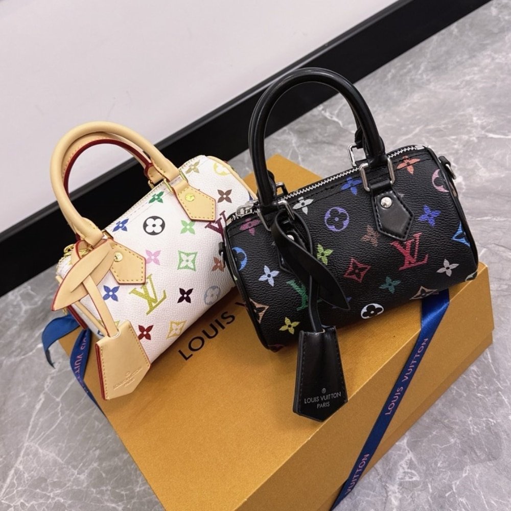 L0vis Vvtt0n X Takashi Murakami Nano Speedy Black Multicolored 16Cm M13406