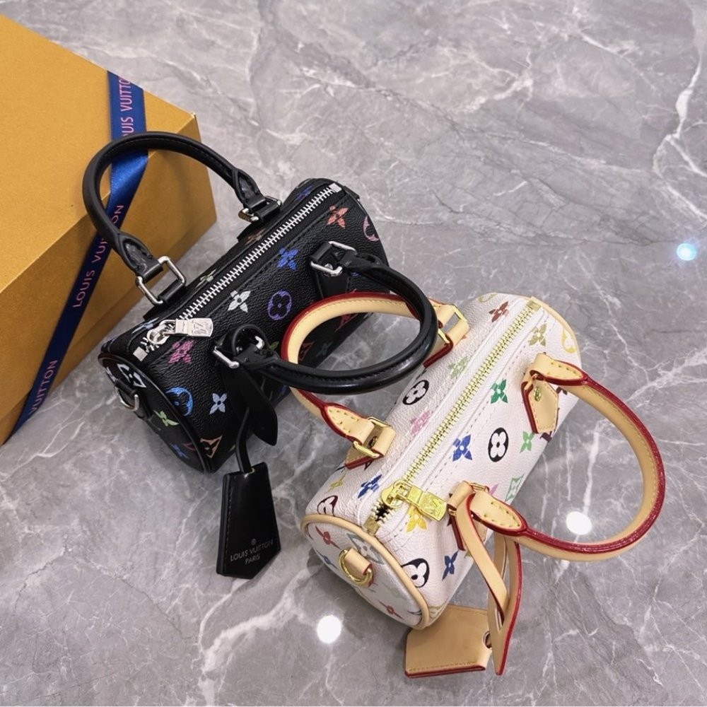 L0vis Vvtt0n X Takashi Murakami Nano Speedy Black Multicolored 16Cm M13406