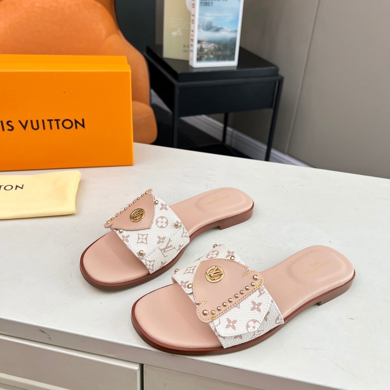 L0vis Vvtt0n Lv Frame Flat Mule Dune Beige 1Ahmsb