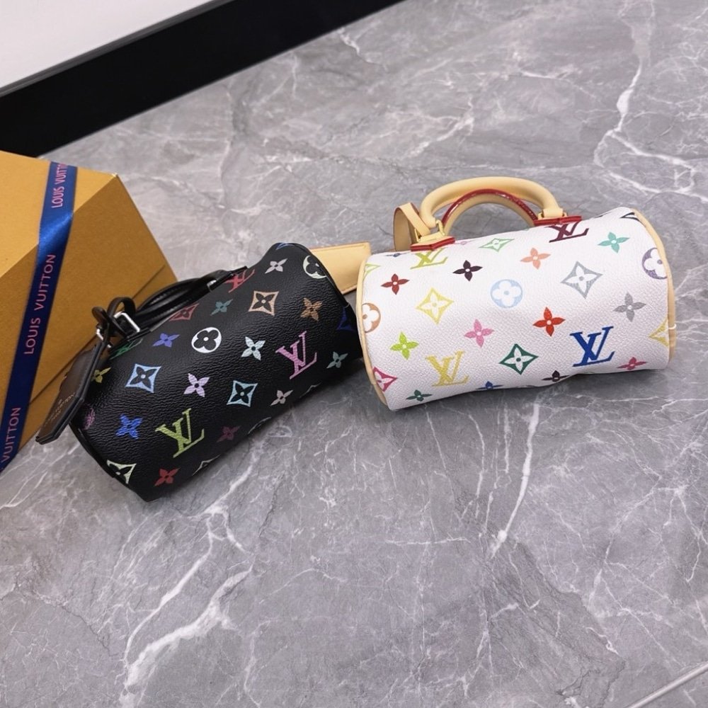 L0vis Vvtt0n X Takashi Murakami Nano Speedy Black Multicolored 16Cm M13406