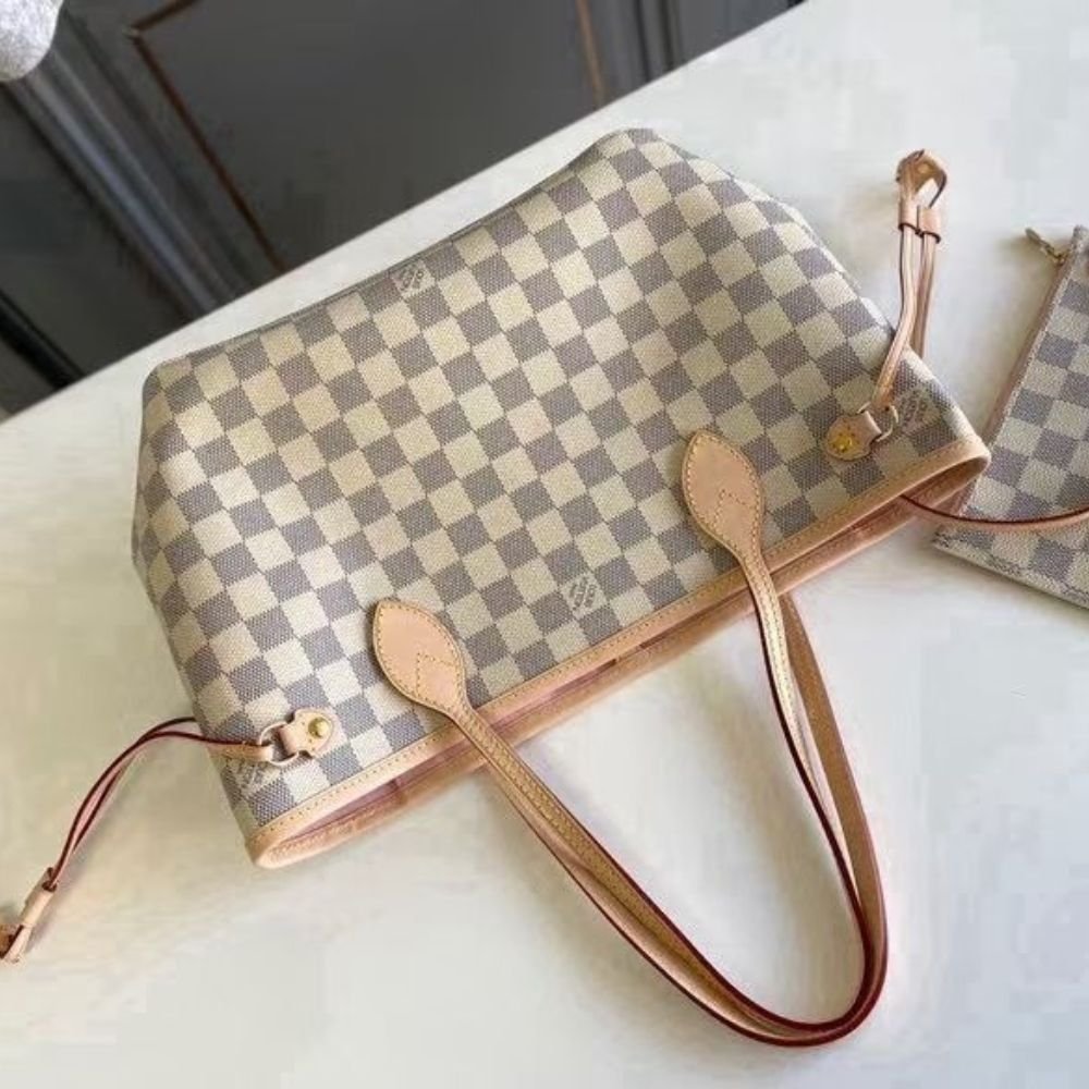 [S*per Vip 1:1] L0vis Vvtt0n Neverfull PM Damier Azur Pink 29Cm