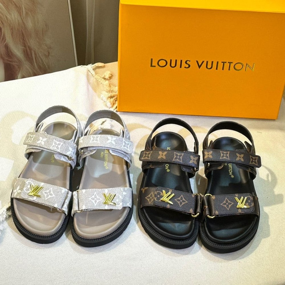 L0vis Vvtt0n Lv Sunset Flat Comfort Sandal Cacao Brown 1Acmy5
