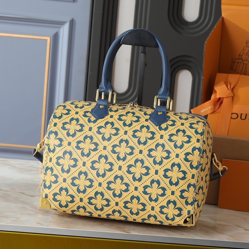 L0vis Vvtt0n Speedy Trunk 25 Blue And Gold 27Cm M27411
