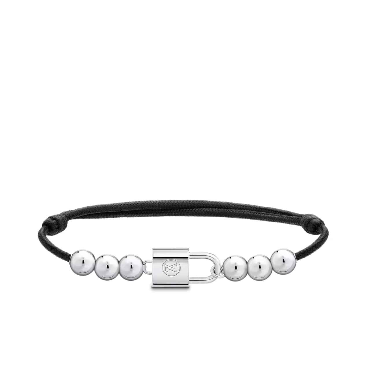 L0vis Vvtt0n Silver Lockit Bracelet Black Q05729