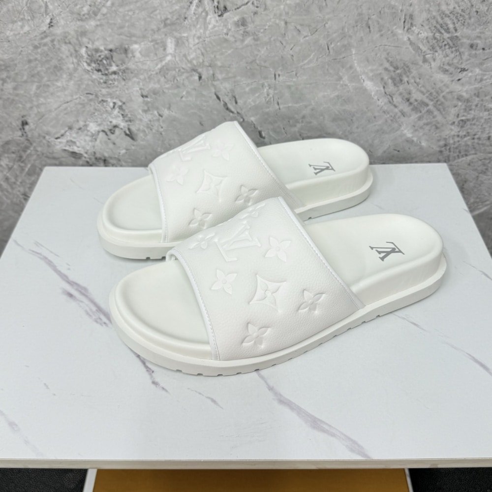 L0vis Vvtt0n Miami Mule Embossed Synthetic White 1Adggi