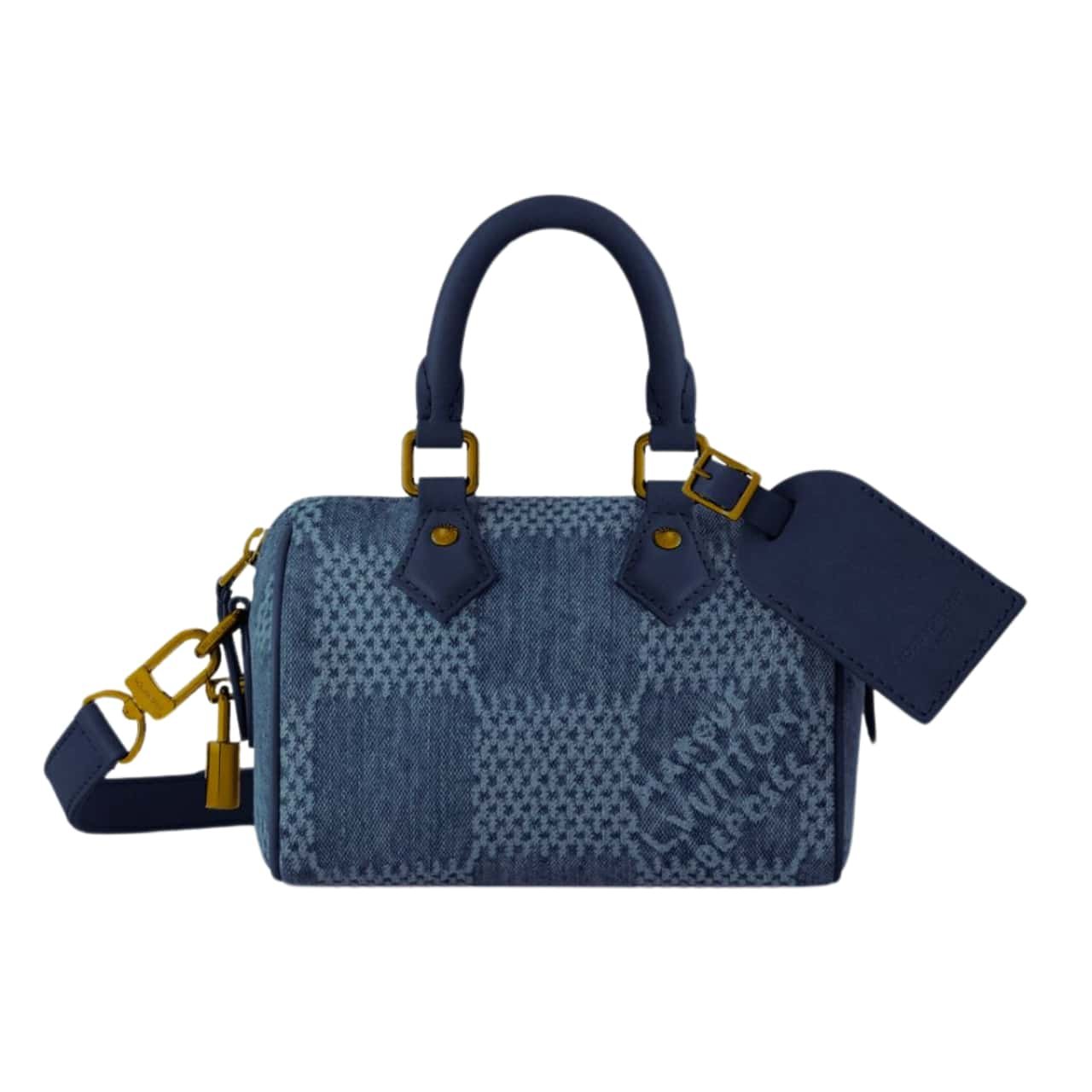 L0vis Vvtt0n Speedy 18 Bandoulière Denim Blue 18Cm N00208