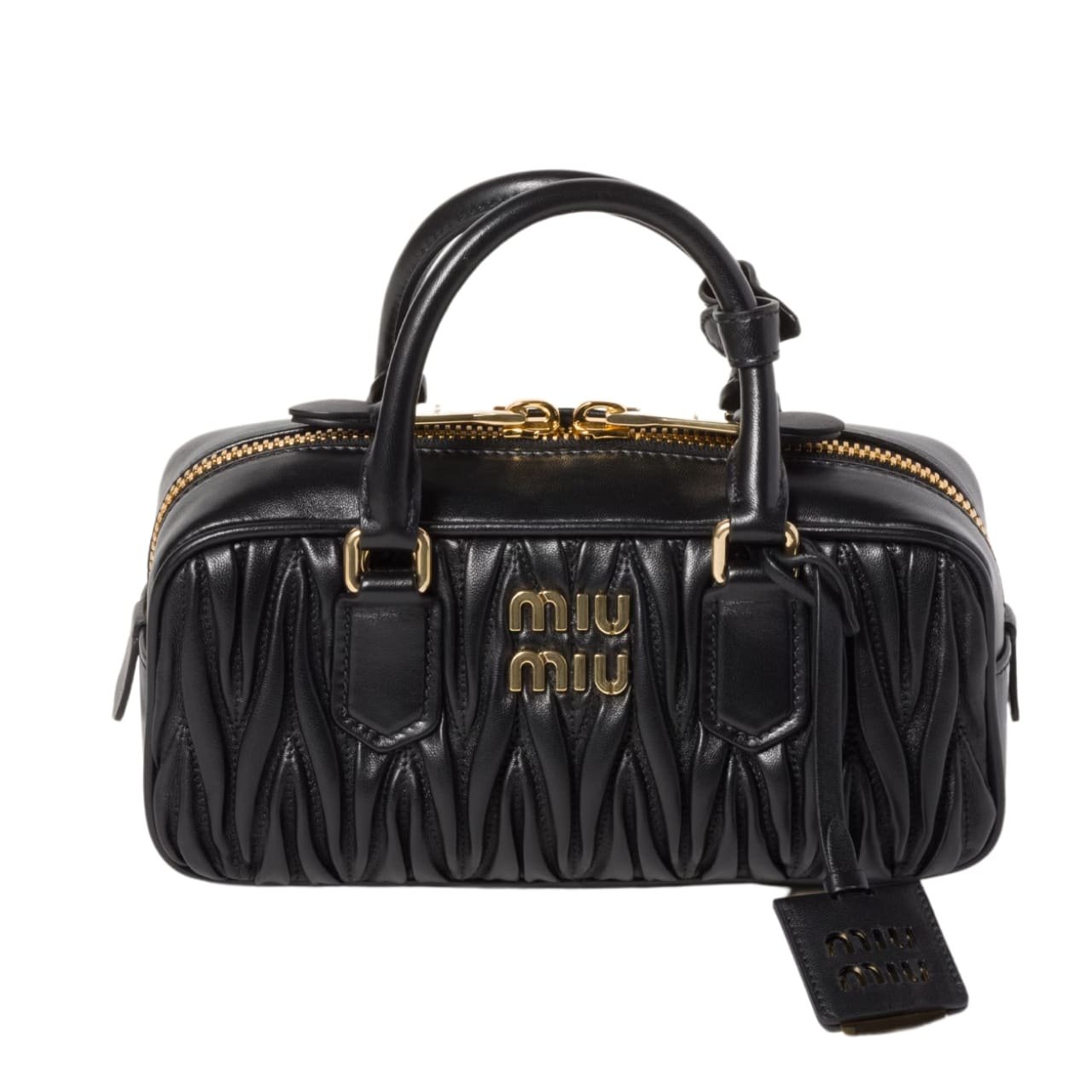 M1um1u Arcadie Matelassé Nappa Bag Black 22Cm 5Bb142 N88 F0002 V Oon