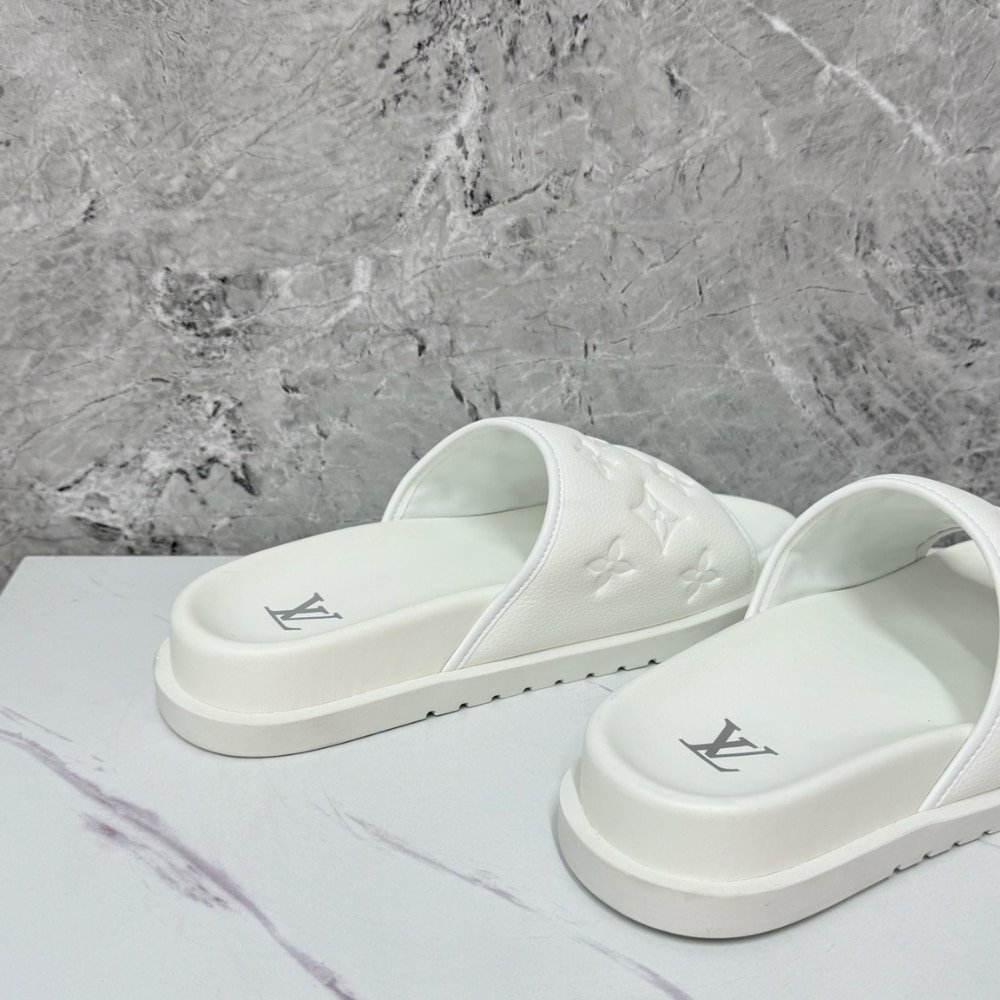 L0vis Vvtt0n Miami Mule Embossed Synthetic White 1Adggi