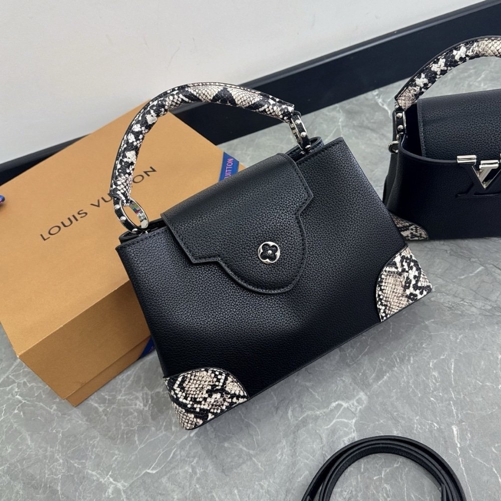 L0vis Vvtt0n Capucines Python Handbag 27Cm