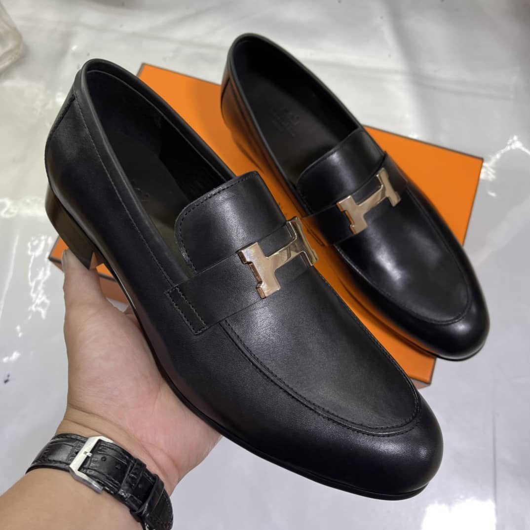 H**me5 Paris Loafer Black With Gold Metal H242900Za03430