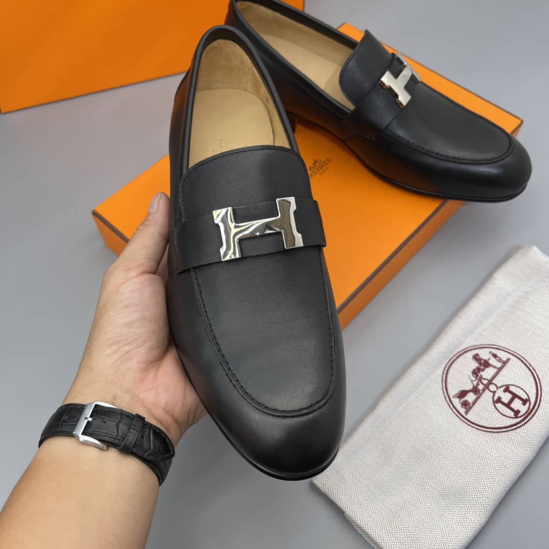 H**me5 Paris Loafer Black With Silver Metal H172368Za02430