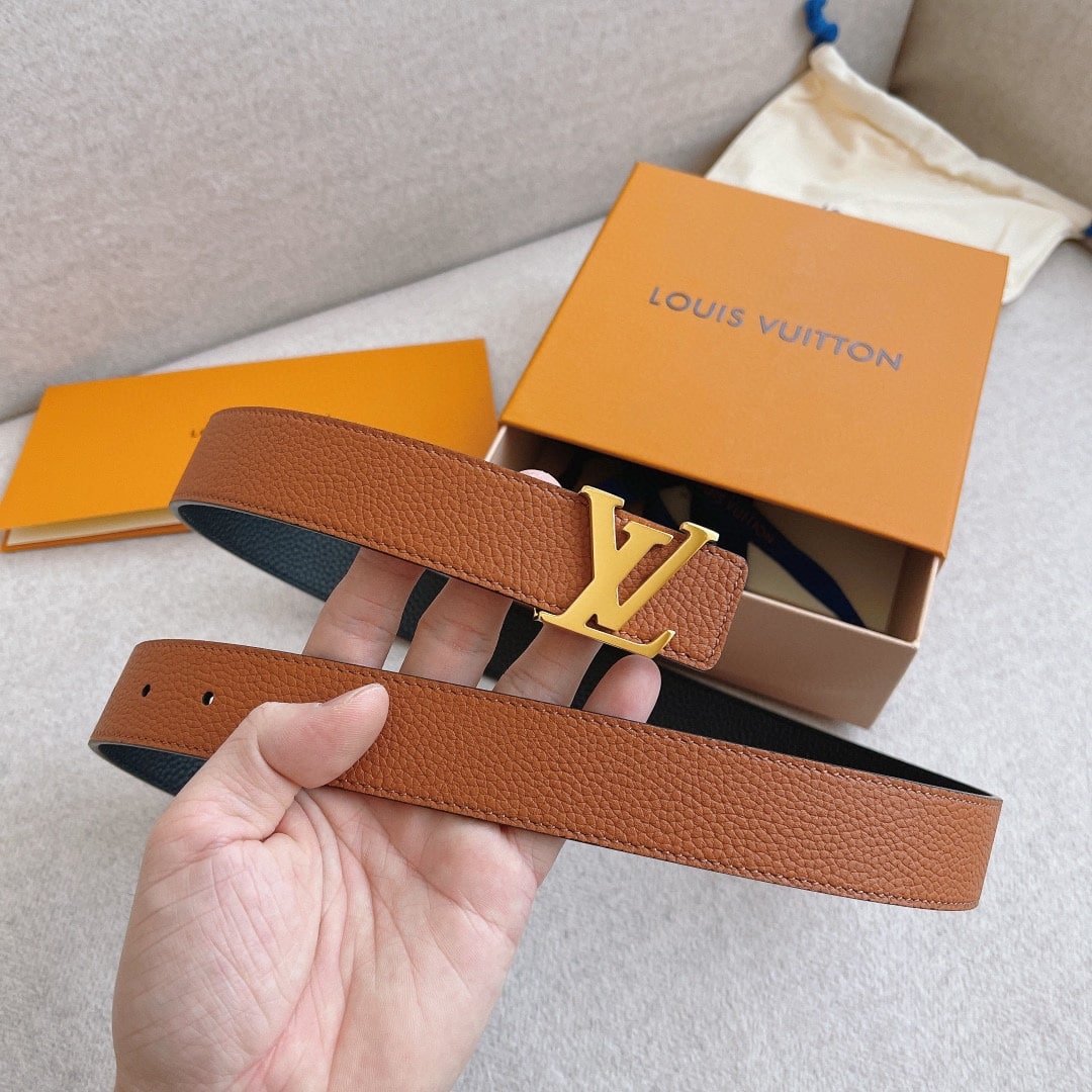L0vis Vvtt0n Lv Initials Reversible Belt Brown 40Mm