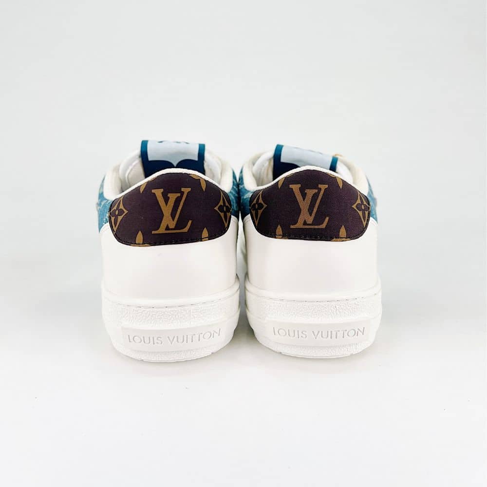 L0vis Vvtt0n Charlie Trainers Monogram Denim White Blue 1Aaw2G