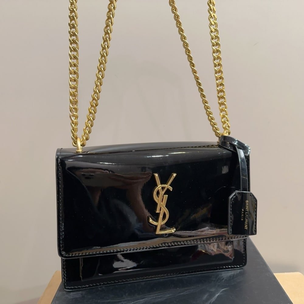 Sa1nt Lau*nt Small Sunset Chain Bag Black 23Cm 533026D422W1000