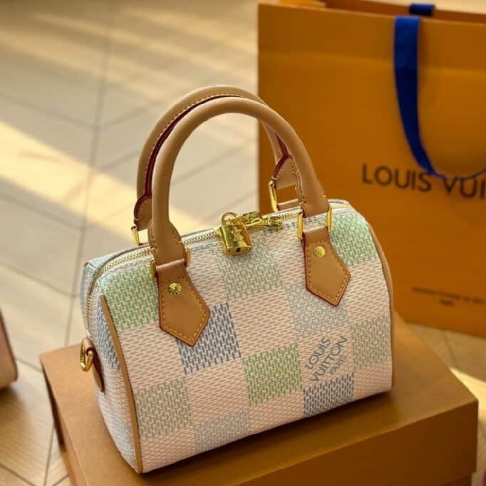L0vis Vvtt0n Speedy Bandoulière 20 Damier Canvas Pistachio 20Cm N40515