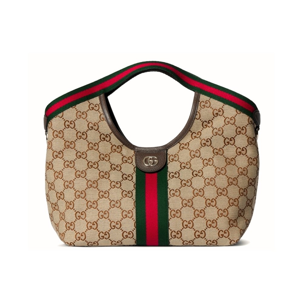 Gvc*1 Giglio Small Tote Bag Gg Canvas Dark Brown 25Cm 860845 Aaf8L 2547