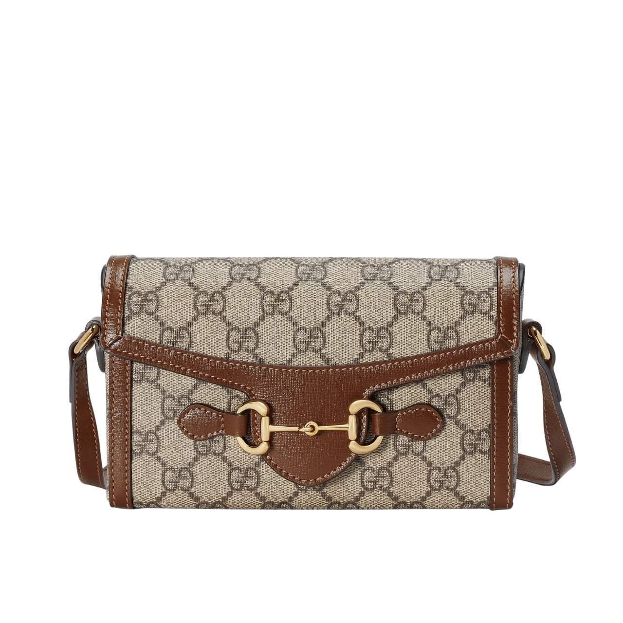 Gvc*1 Horsebit 1955 Mini Bag ‎Beige And Dark Brown Gg Svp*me 18Cm ‎699296 92Tcg 8563