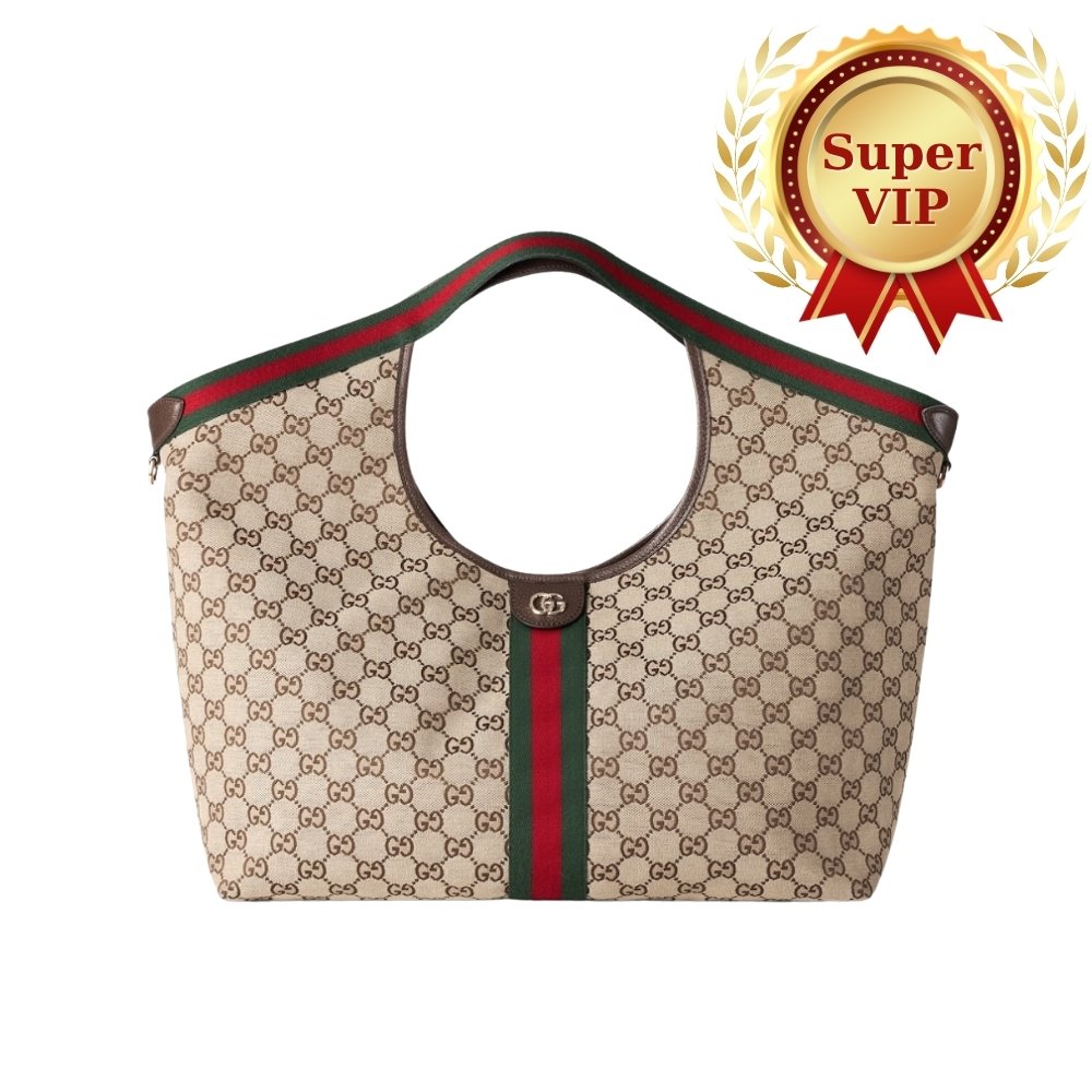 [S*per Vip 1:1] Gvc*1 Giglio Large Tote Bag Gg Canvas Beige And Dark Brown 60Cm 853971 Faffp 2547