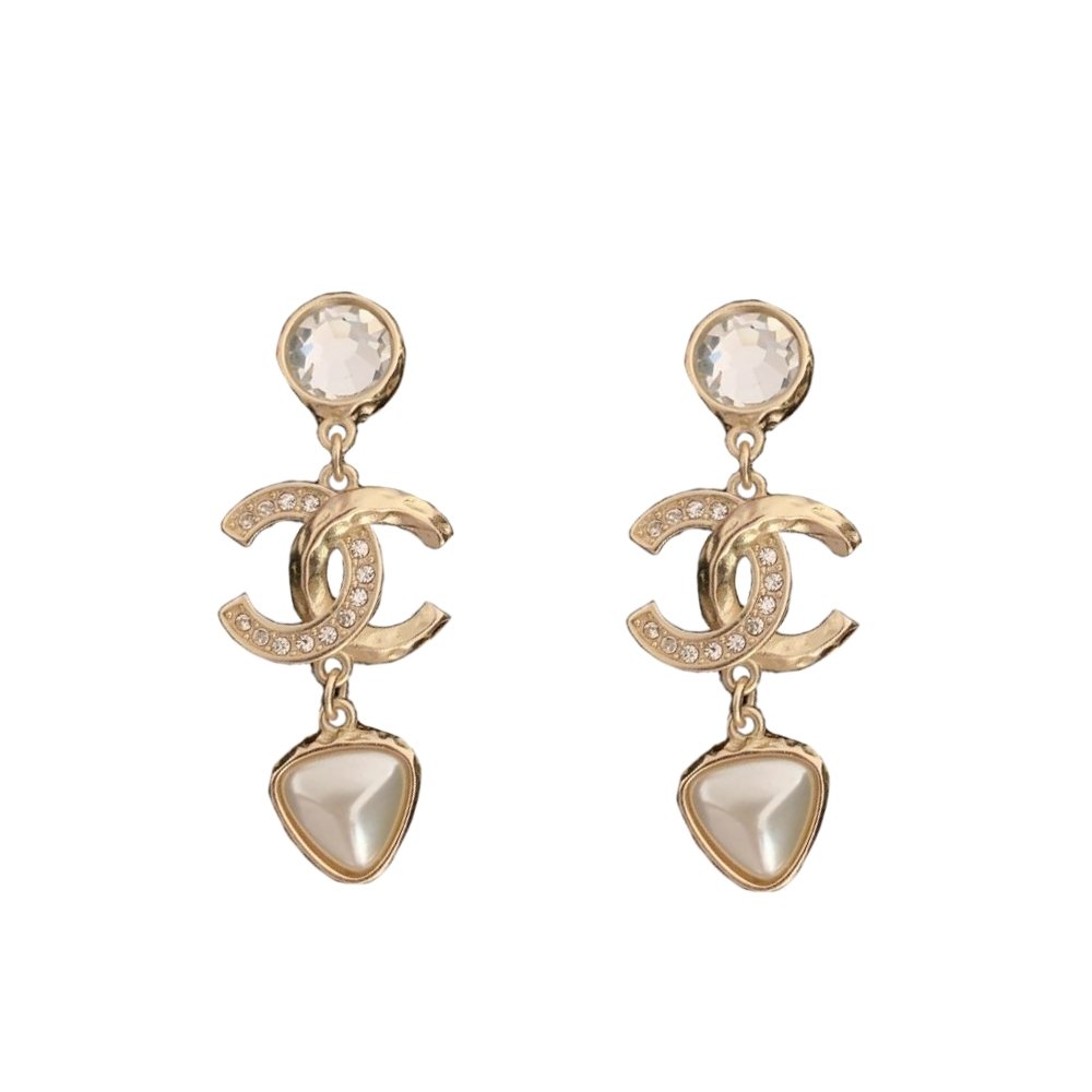 Ch**el Pearl Gold Earrings