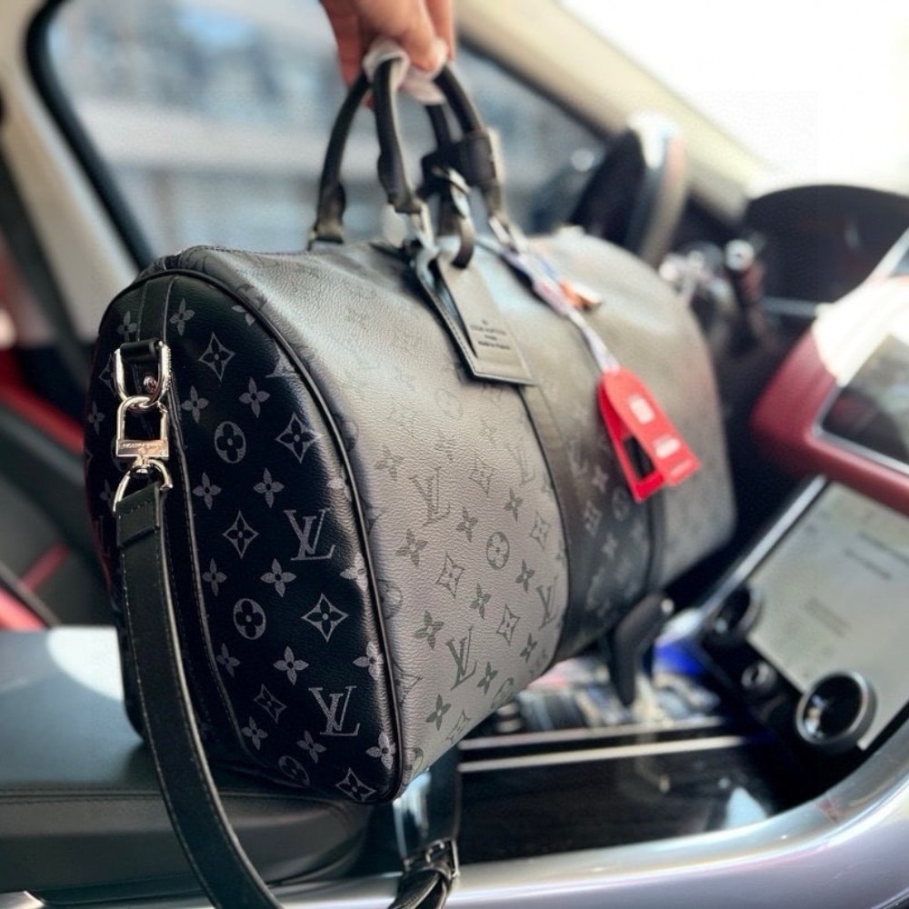 L0vis Vvtt0n Keepall Bandoulière 50 Monogram Eclipse Canvas Black And Grey 45Cm M45392