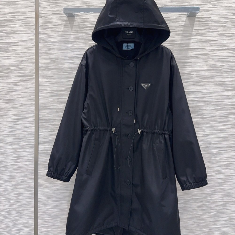 Pra*a Re Nylon Raincoat Black 29C285 1Wq8 F0002 S Ooo
