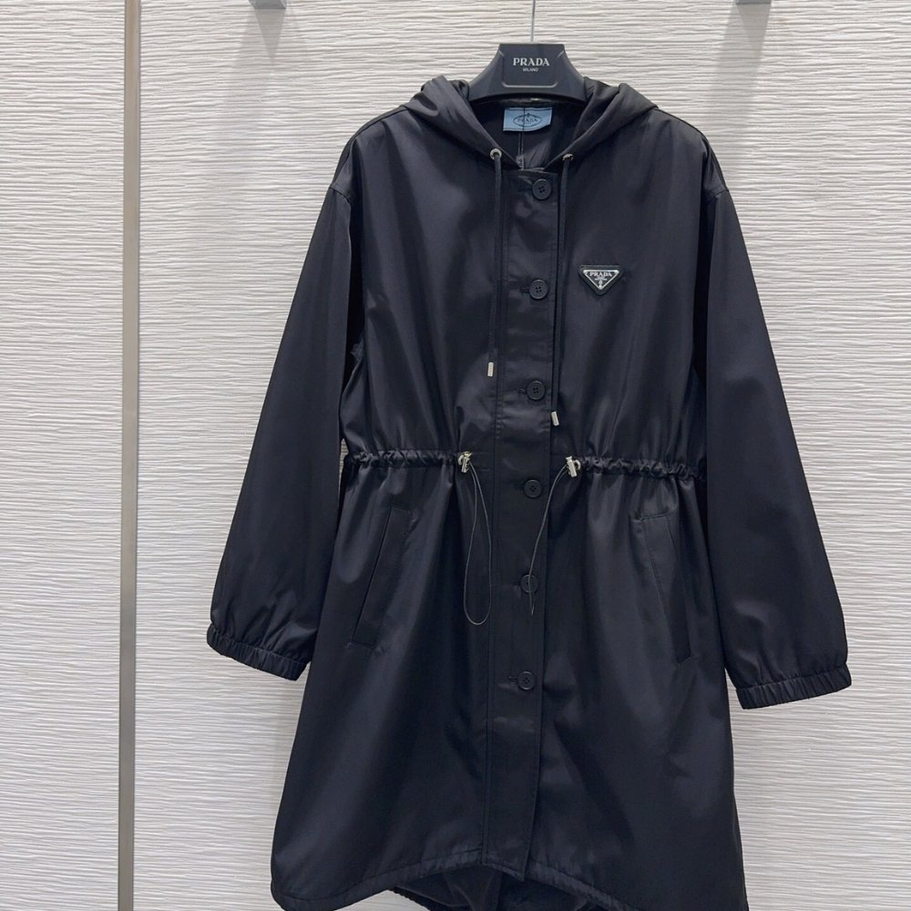 Pra*a Re Nylon Raincoat Black 29C285 1Wq8 F0002 S Ooo