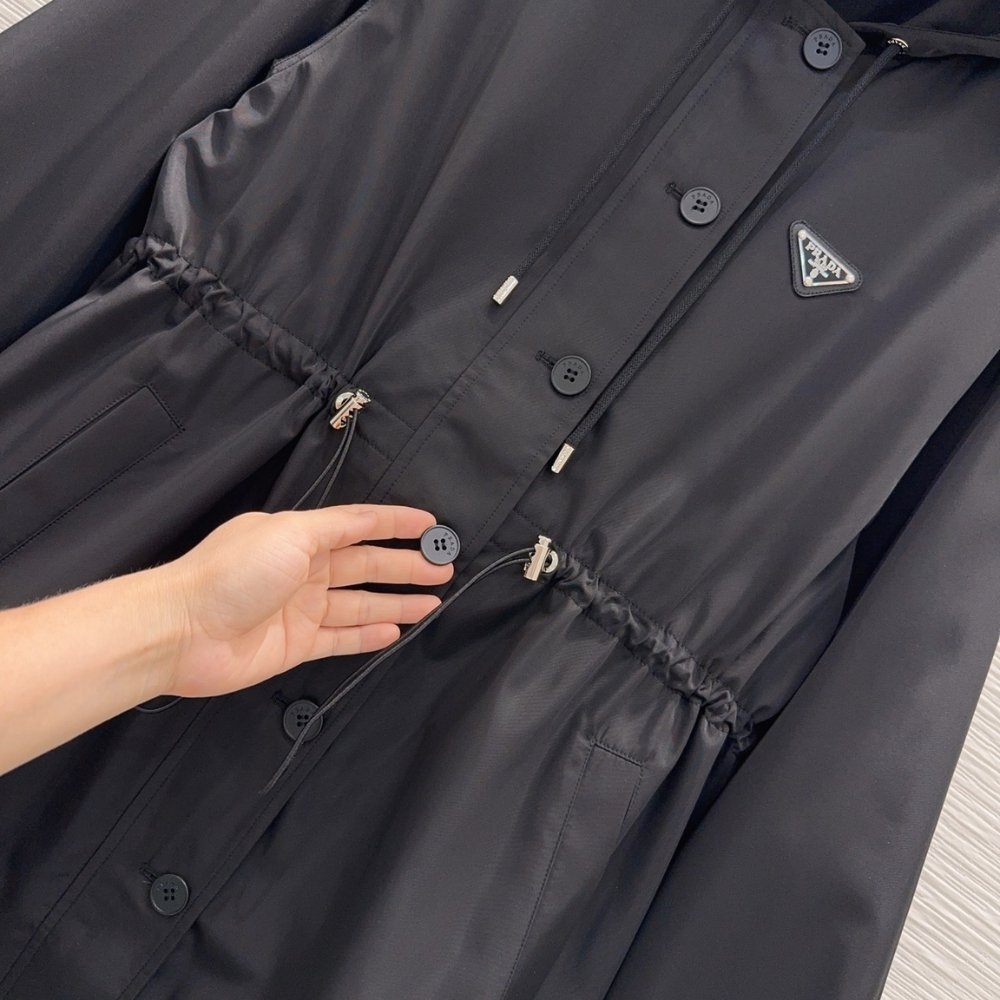 Pra*a Re Nylon Raincoat Black 29C285 1Wq8 F0002 S Ooo