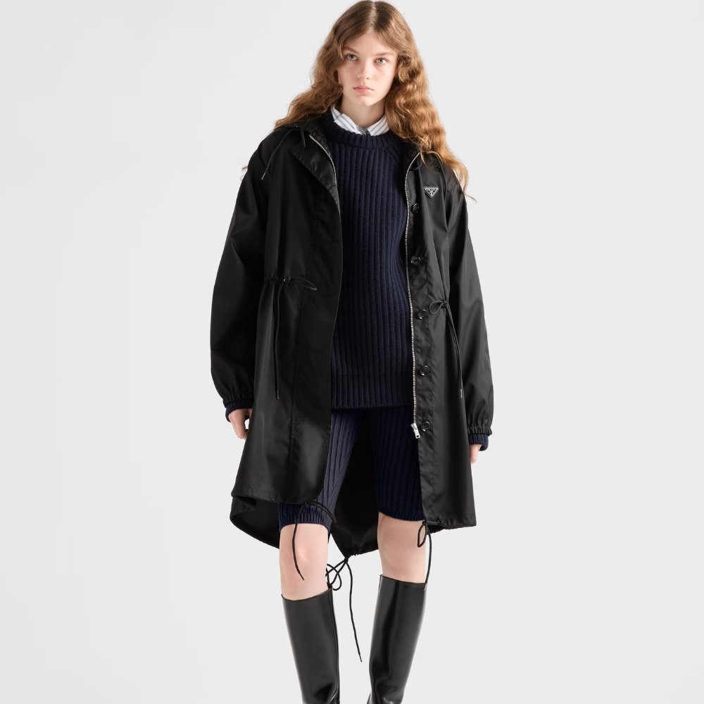 Pra*a Re Nylon Raincoat Black 29C285 1Wq8 F0002 S Ooo