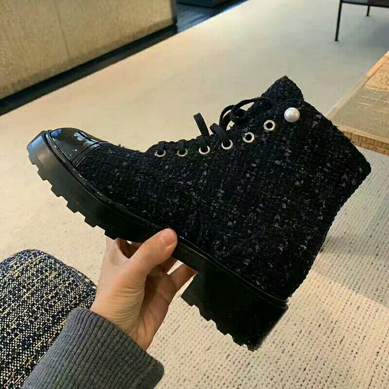 Ch**el Ankle Boots In Tweed Black G35154 Y53934 K1842