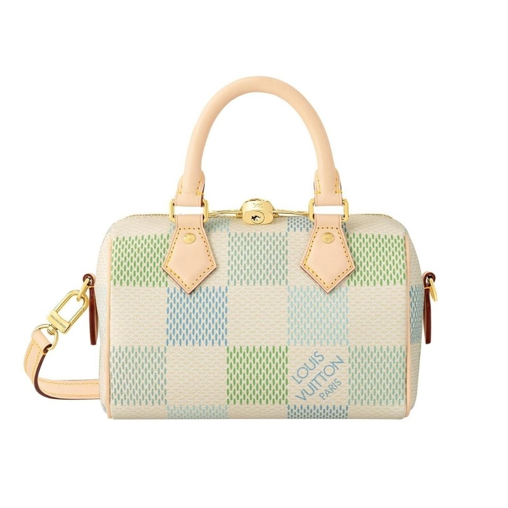 L0vis Vvtt0n Speedy Bandoulière 20 Damier Canvas Pistachio 20Cm N40515