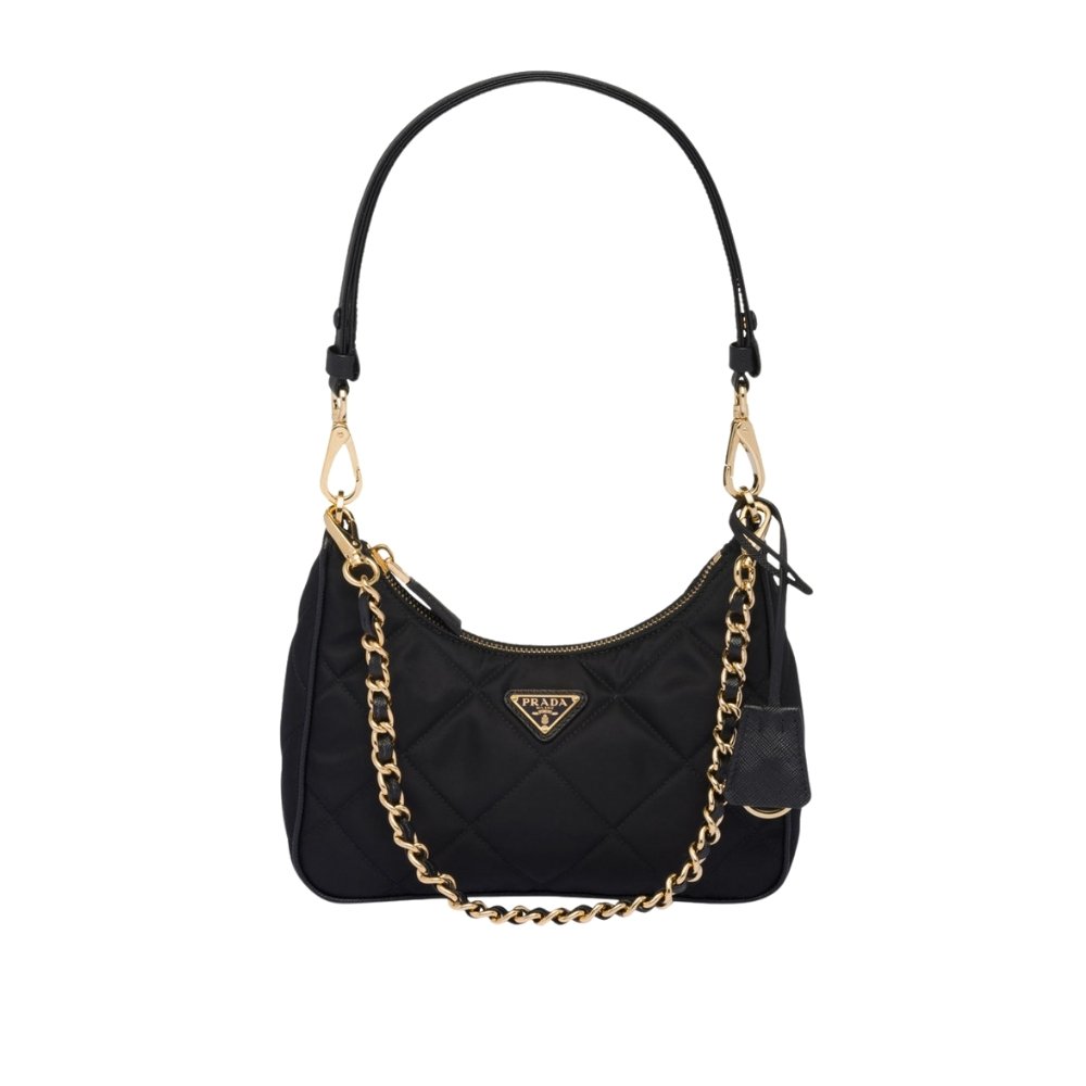Pra*a Re Edition 1995 Chaîne Re Nylon Mini Bag Black 22Cm 1Bc204 2Aos F0002 V Qoo