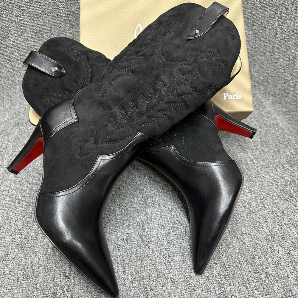 Chr1st1an Louboutin Santia Botta 85 Boots Black 3250414Bk01