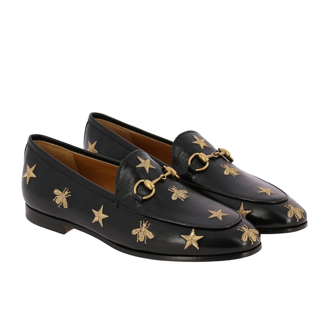 Gvc*1 Jordaan Embroidered Leather Loafer Black 505281 D3V00 1000