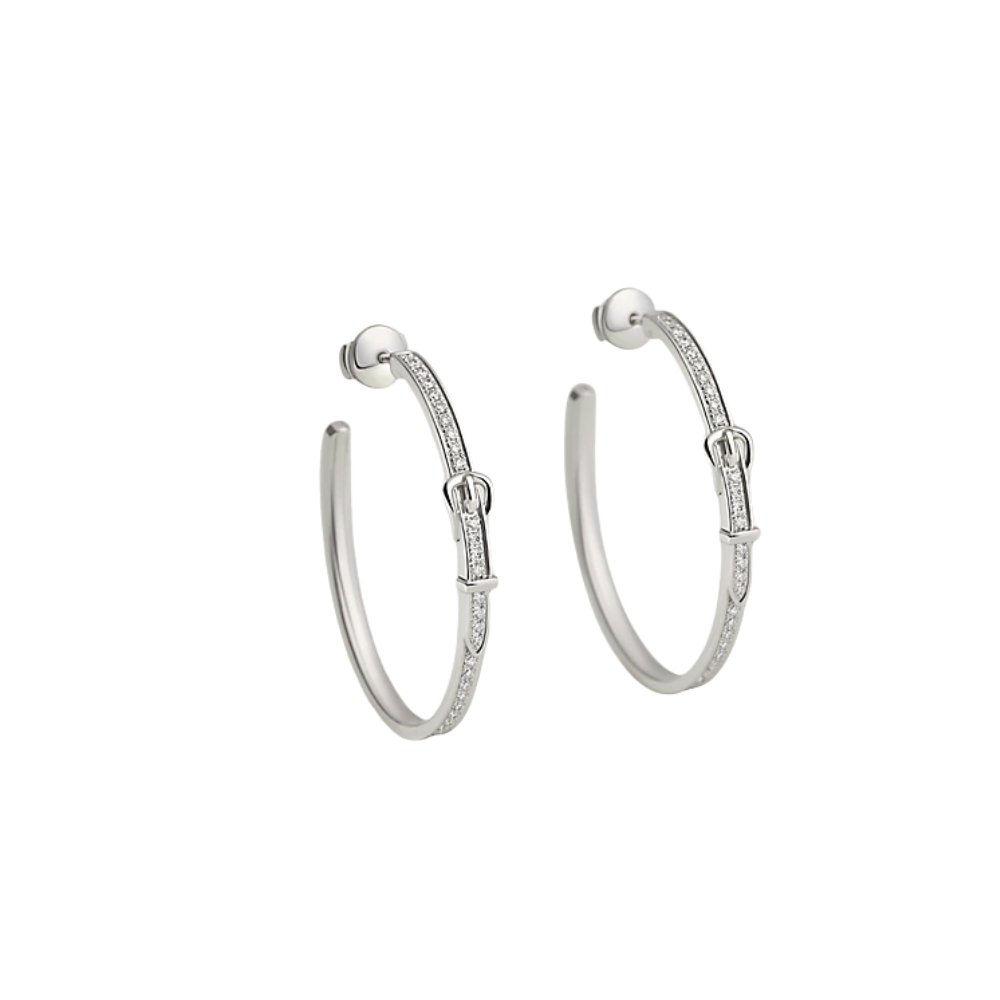 H**me5 Etriviere Dangle Earrings White Gold H124505B 00