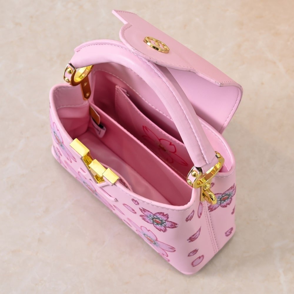 L0vis Vvtt0n X Takashi Murakami Capucines Mini Pink 21Cm M13249
