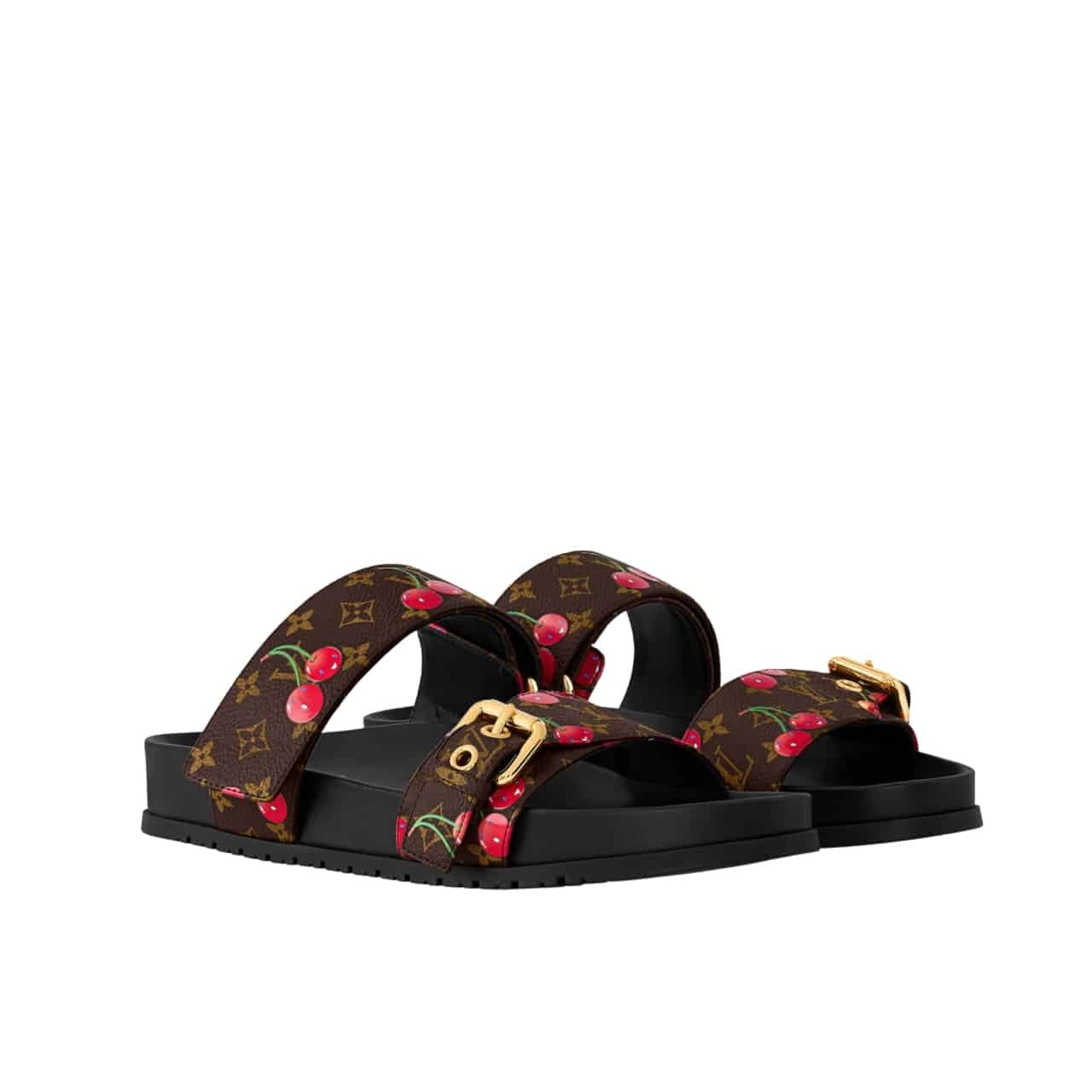 L0vis Vvtt0n X Takashi Murakami Bom Dia Flat Comfort Mule Brown 1Ahm03