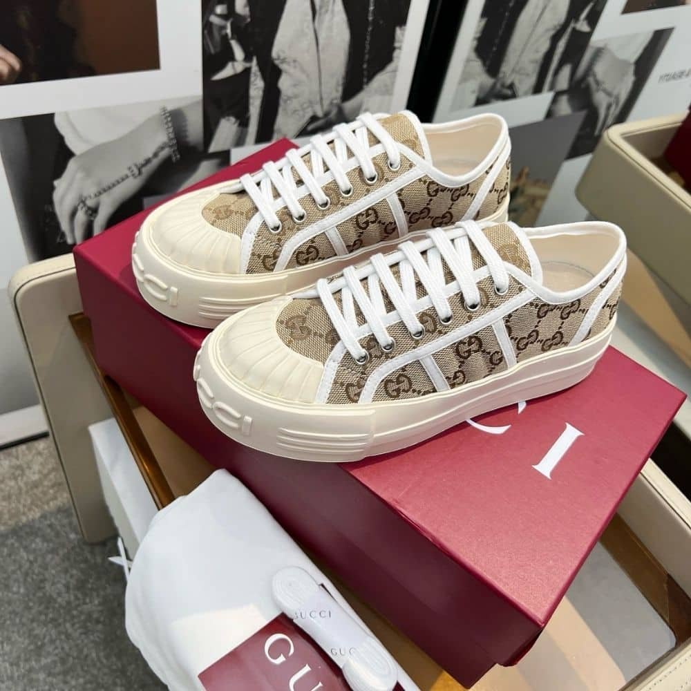 Gvc*1 Women Chunky Sneaker Beige And Brown 831825 20Q20 9745