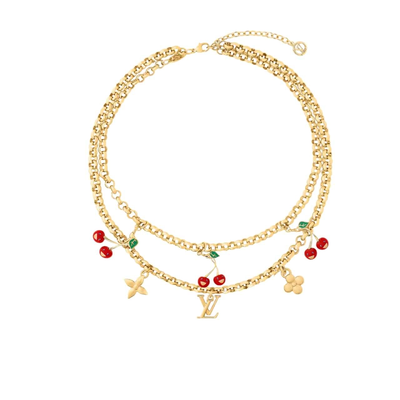 L0vis Vvtt0n X Murakami Cerise Necklace Gold M02804