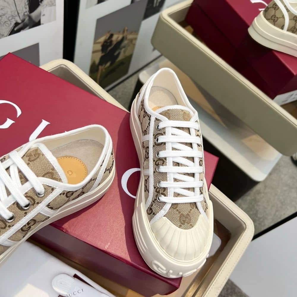 Gvc*1 Women Chunky Sneaker Beige And Brown 831825 20Q20 9745