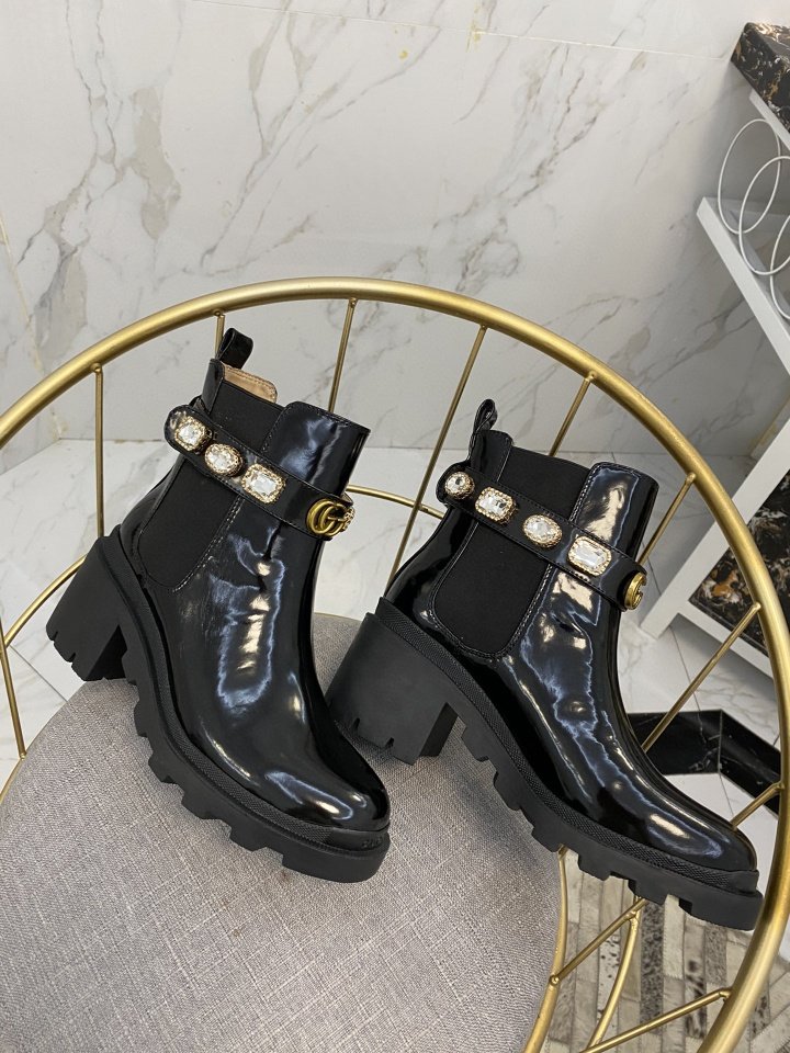 Gvc*1 Women’S Leather Ankle Boots With Strap Black 550036 Dks00 1000