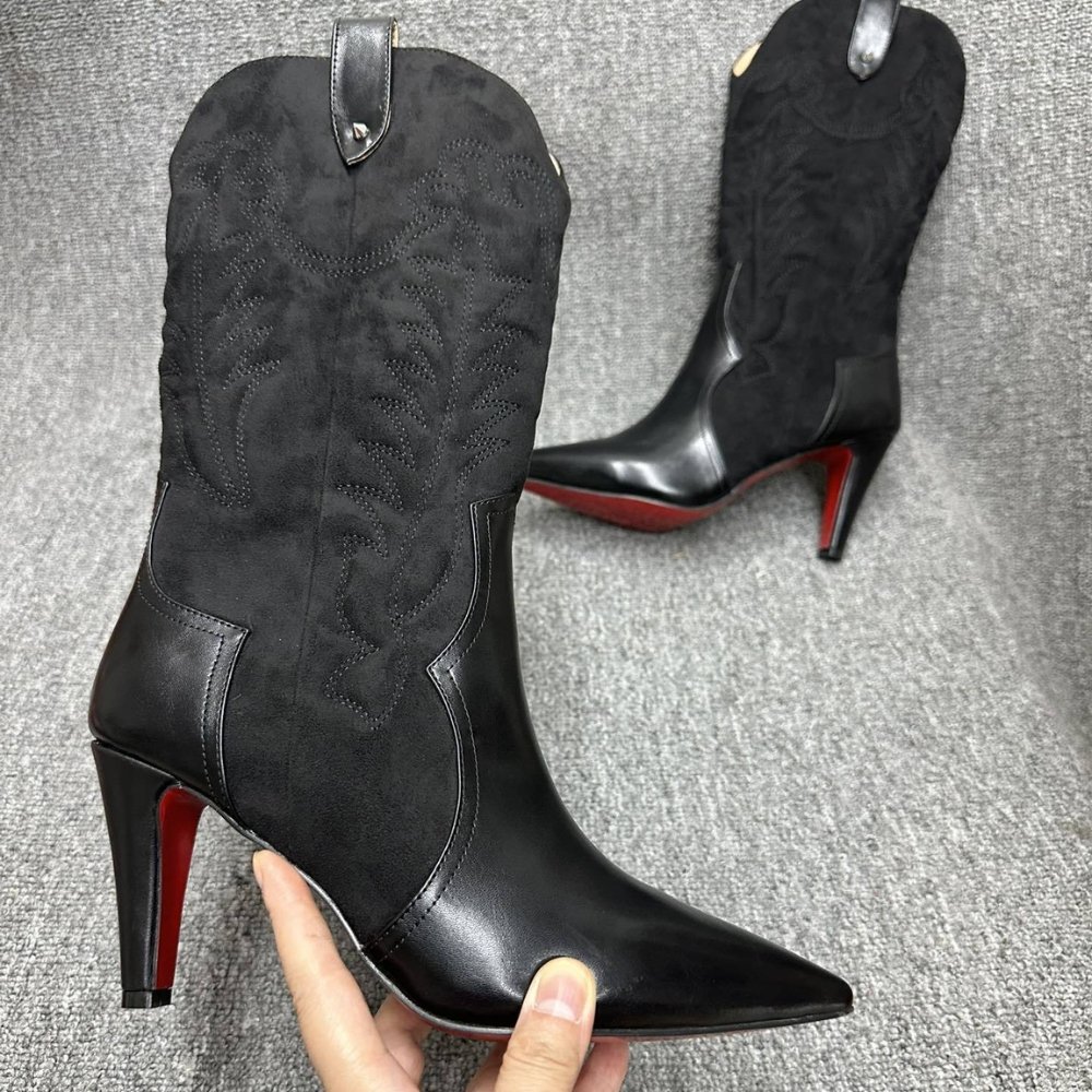 Chr1st1an Louboutin Santia Botta 85 Boots Black 3250414Bk01