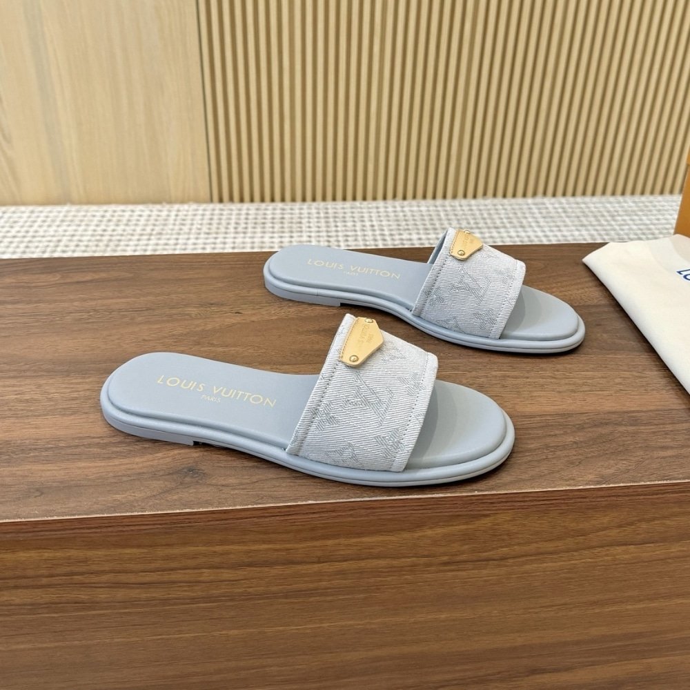 L0vis Vvtt0n Lily Flat Mule Gray 1Agxaa