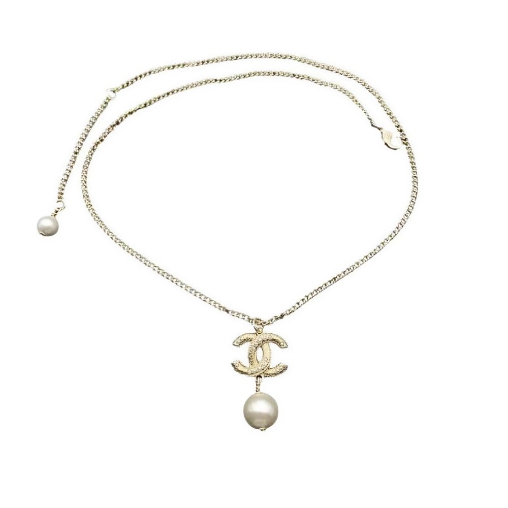 Ch**el Cc Pearl Gold Necklace