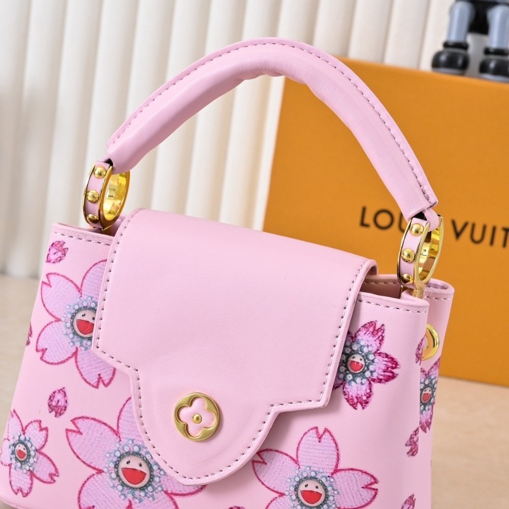 L0vis Vvtt0n X Takashi Murakami Capucines Mini Pink 21Cm M13249