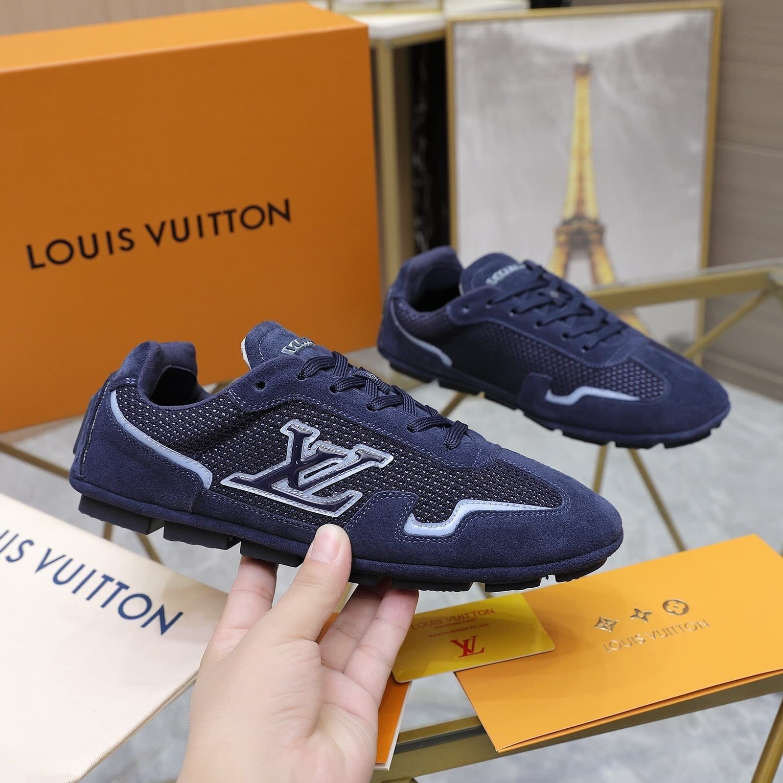L0vis Vvtt0n Lv Rally Sneaker Navy Blue 1Ahu64