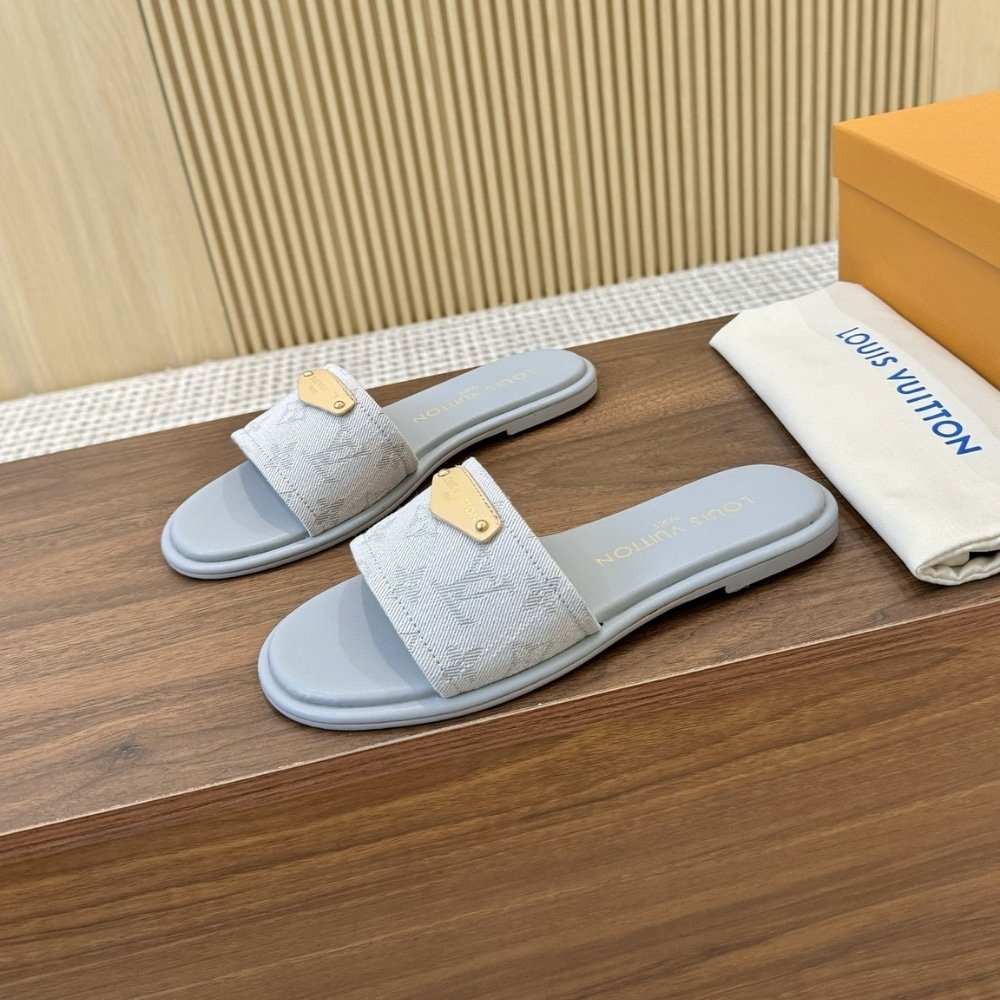 L0vis Vvtt0n Lily Flat Mule Gray 1Agxaa