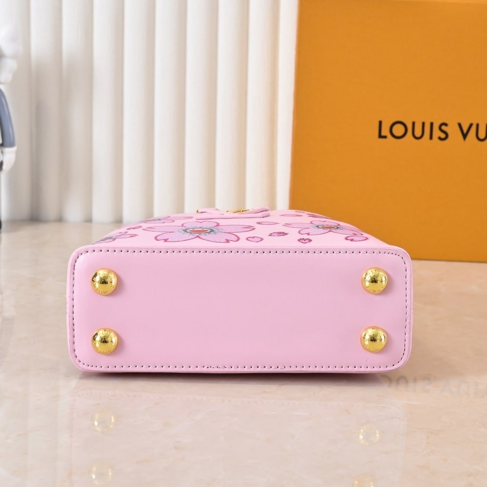 L0vis Vvtt0n X Takashi Murakami Capucines Mini Pink 21Cm M13249